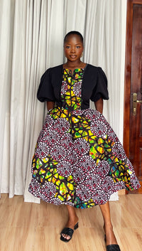 Akiti midi flare dress La Mode Afrique Akiti midi flare dress La Mode Afrique