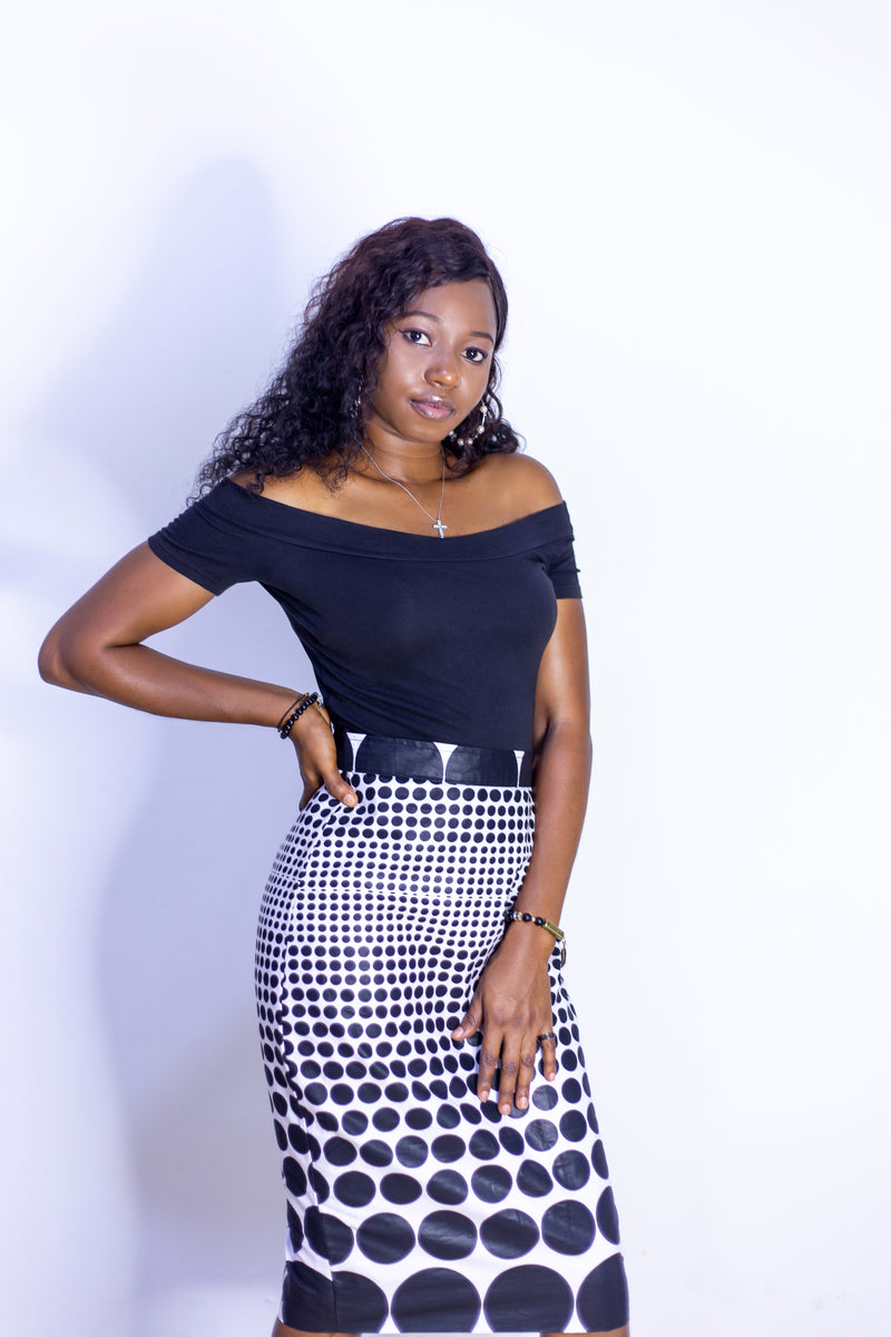 ANKARA BLACK AND WHITE SKIRT – La Mode Afrique