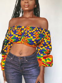 Kente crop top- ROYALTY – La Mode Afrique